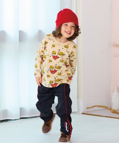 HOGAN RANCH WEAR（ホーガンランチウエア）の「ソウガラナガソデロンT（Tシャツ/カットソー・キッズ・イエロー/チャコール/ベージュ/レッド/ピンク/ブラック/アイボリー/エメラルド/オフホワイト/グレー・70/80/90/95/100/110/120/130/140/150）」の16枚目の写真