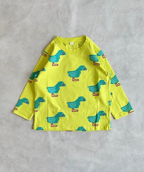 HOGAN RANCH WEAR（ホーガンランチウエア）の「ソウガラナガソデロンT（Tシャツ/カットソー・キッズ・イエロー/チャコール/ベージュ/レッド/ピンク/ブラック/アイボリー/エメラルド/オフホワイト/グレー・70/80/90/95/100/110/120/130/140/150）」の18枚目の写真