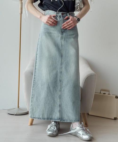 デニムロングスカート / denim long skirt（デニムスカート