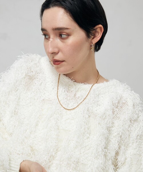 Laraaji(ララージ)の「カットジャガードプルオーバーニット(ニット/セーター・レディース・オフホワイト/ブラック・38)」の14枚目の写真