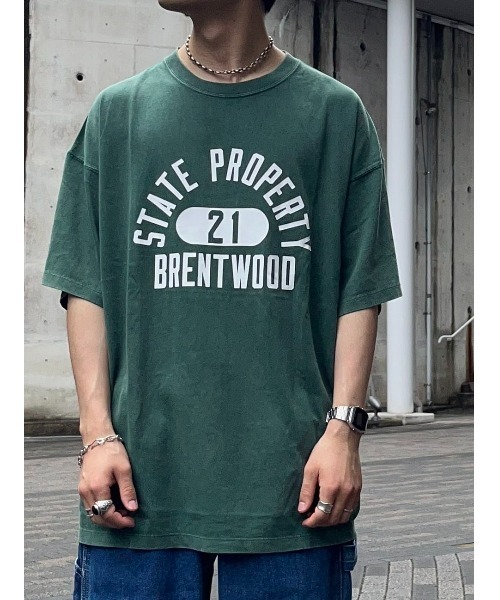 Champion（チャンピオン）の「【Champion】フェードプリントＴシャツ（Tシャツ/カットソー・メンズ・グリーン/レンガ/ブラック/ホワイト/ネイビー・M/L/XL）」の3枚目の写真