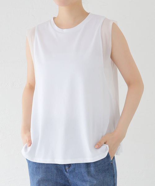 Spick & Span(スピックアンドスパン)の「オーガンジーコンビプルオーバー(Tシャツ/カットソー・レディース・ブラック/ベージュ/ホワイト・FREE)」の22枚目の写真