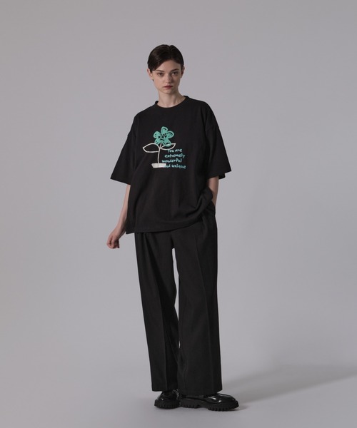 Flower Motif T-shirt/フラワーモチーフＴシャツ Flower motif T-shirt ユニセックス 男女兼用フラワーモチーフ