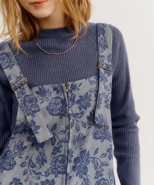 Unitage(ユニテージ)の「デニムジャガードサロペット(サロペット/オーバーオール・レディース・ブルー/ネイビー・FREE)」の15枚目の写真