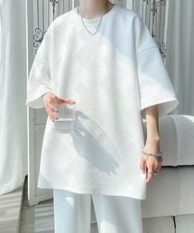 ふくれ幾何学 クルーネック半袖 Tシャツ