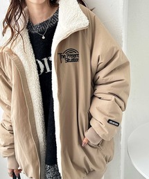 FIRST MOOD（ファーストムード）の「《FIRSTMOODコラボ》ナイロン裏ボアオーバーサイズブルゾン（ブルゾン）」