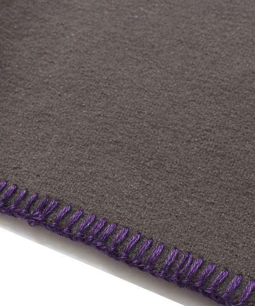 KRIFF MAYER Lady's Collection（クリフメイヤーレディースコレクション）の「ブランケットステッチドルマンJK（ノーカラージャケット・レディース・ブルーグリーン/レンガ/カラフル/チャコール/ベージュ・MEDIUM/LARGE）」の17枚目の写真