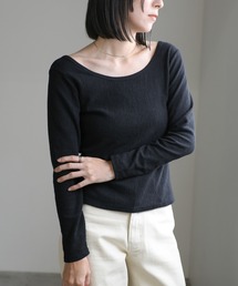 バレエネックロングスリーブカットソー