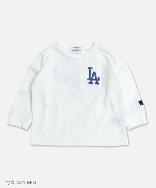 MLB（メジャーリーグベースボール）の「MLB ロゴ 長袖Tシャツ（Tシャツ/カットソー・キッズ・モカ/オートミール/ネイビー/ホワイト/ブラック・90cm/100cm/110cm/120cm/130cm/140cm/150cm/160cm）」の22枚目の写真