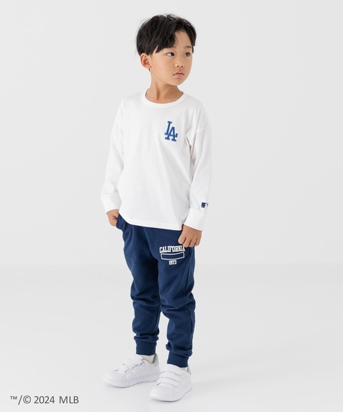 MLB（メジャーリーグベースボール）の「MLB ロゴ 長袖Tシャツ（Tシャツ/カットソー・キッズ・モカ/オートミール/ネイビー/ホワイト/ブラック・90cm/100cm/110cm/120cm/130cm/140cm/150cm/160cm）」の6枚目の写真