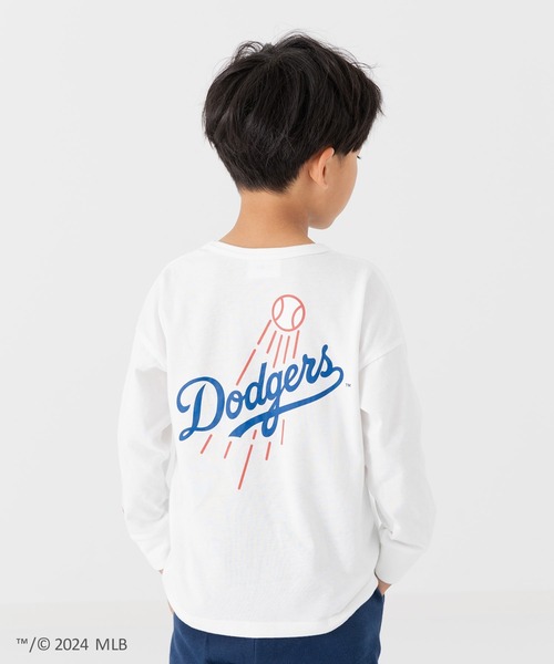 MLB（メジャーリーグベースボール）の「MLB ロゴ 長袖Tシャツ（Tシャツ/カットソー・キッズ・モカ/オートミール/ネイビー/ホワイト/ブラック・90cm/100cm/110cm/120cm/130cm/140cm/150cm/160cm）」の9枚目の写真