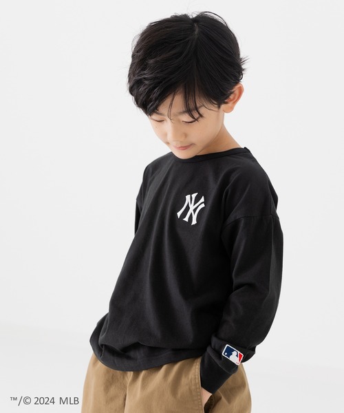 MLB（メジャーリーグベースボール）の「MLB ロゴ 長袖Tシャツ（Tシャツ/カットソー・キッズ・モカ/オートミール/ネイビー/ホワイト/ブラック・90cm/100cm/110cm/120cm/130cm/140cm/150cm/160cm）」の12枚目の写真