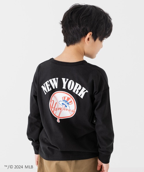 MLB（メジャーリーグベースボール）の「MLB ロゴ 長袖Tシャツ（Tシャツ/カットソー・キッズ・モカ/オートミール/ネイビー/ホワイト/ブラック・90cm/100cm/110cm/120cm/130cm/140cm/150cm/160cm）」の13枚目の写真