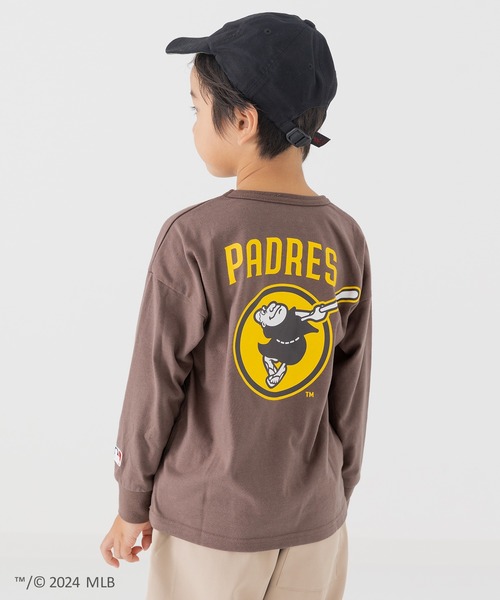MLB（メジャーリーグベースボール）の「MLB ロゴ 長袖Tシャツ（Tシャツ/カットソー・キッズ・モカ/オートミール/ネイビー/ホワイト/ブラック・90cm/100cm/110cm/120cm/130cm/140cm/150cm/160cm）」の17枚目の写真