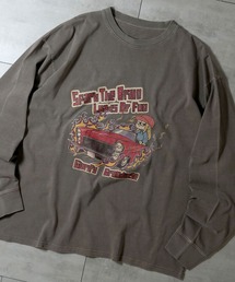 Pigment hard wash long sleeve T-shirt/ピグメント ハードウォッシュ 長袖 Tシャツ/ロンT レディース メンズ