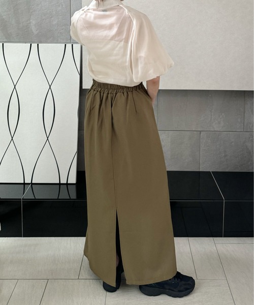 y/m by misato（イムバイミサト）の「ヘザーエステルツイルマルチWAYスカート（スカート・レディース・ブラック/チャコールグレー/ベージュ・FREE）」の12枚目の写真