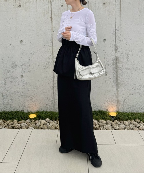 y/m by misato（イムバイミサト）の「ヘザーエステルツイルマルチWAYスカート（スカート・レディース・ブラック/チャコールグレー/ベージュ・FREE）」の21枚目の写真