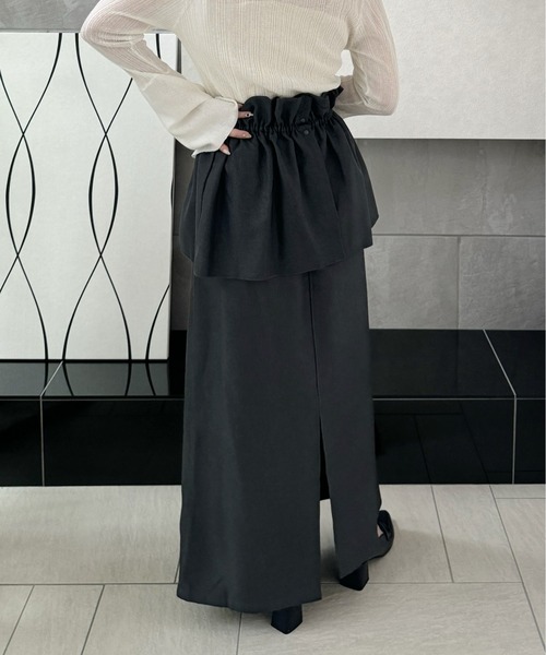 y/m by misato（イムバイミサト）の「ヘザーエステルツイルマルチWAYスカート（スカート・レディース・ブラック/チャコールグレー/ベージュ・FREE）」の19枚目の写真