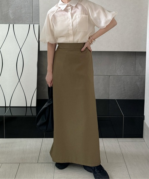 y/m by misato（イムバイミサト）の「ヘザーエステルツイルマルチWAYスカート（スカート・レディース・ブラック/チャコールグレー/ベージュ・FREE）」の11枚目の写真