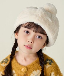 BEAMS mini | フェイクファー ポンポン ベレー 2024FW(ハンチング/ベレー帽)