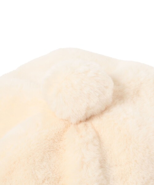 BEAMS mini（ビームスミニ）の「フェイクファー ポンポン ベレー 2024FW（ハンチング/ベレー帽・キッズ・ブラウン/オフホワイト/ブラウン系その他4・ONE SIZE）」の11枚目の写真