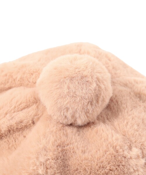 BEAMS mini（ビームスミニ）の「フェイクファー ポンポン ベレー 2024FW（ハンチング/ベレー帽・キッズ・ブラウン/オフホワイト/ブラウン系その他4・ONE SIZE）」の13枚目の写真