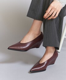 BEAUTY&YOUTH UNITED ARROWS | レザー ポインテッドウェッジパンプス(パンプス)
