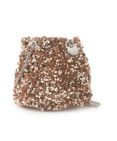 OPAQUE.CLIP（オペークドットクリップ）の「◆【2WAY】スパンコール巾着ミニショルダーバッグ（ショルダーバッグ・レディース・グリーン系5/ブラック/チャコールグレー/ホワイト系3/ダークブラウン/ピンク系・00）」の4枚目の写真