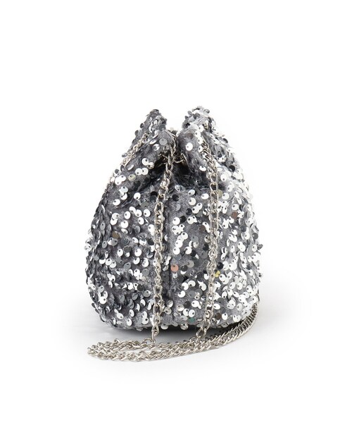 OPAQUE.CLIP（オペークドットクリップ）の「◆【2WAY】スパンコール巾着ミニショルダーバッグ（ショルダーバッグ・レディース・グリーン系5/ブラック/チャコールグレー/ホワイト系3/ダークブラウン/ピンク系・00）」の9枚目の写真