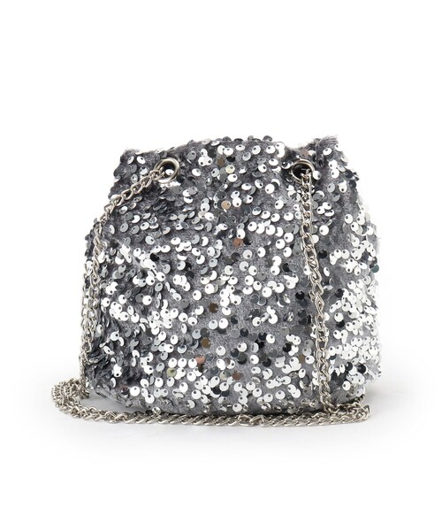 OPAQUE.CLIP（オペークドットクリップ）の「◆【2WAY】スパンコール巾着ミニショルダーバッグ（ショルダーバッグ・レディース・グリーン系5/ブラック/チャコールグレー/ホワイト系3/ダークブラウン/ピンク系・00）」の10枚目の写真