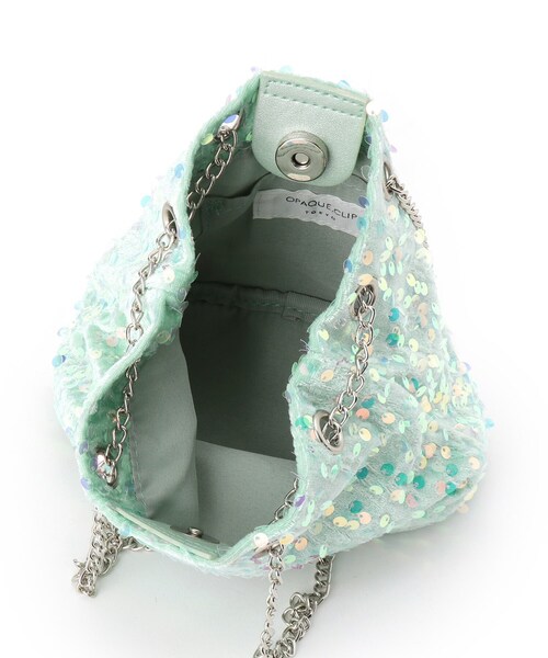 OPAQUE.CLIP（オペークドットクリップ）の「◆【2WAY】スパンコール巾着ミニショルダーバッグ（ショルダーバッグ・レディース・グリーン系5/ブラック/チャコールグレー/ホワイト系3/ダークブラウン/ピンク系・00）」の15枚目の写真