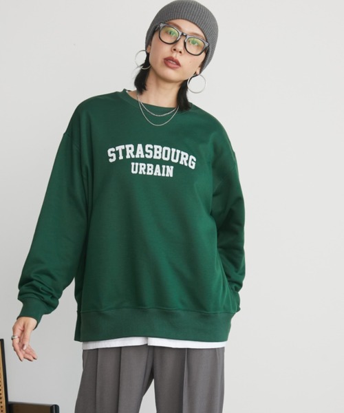 Auntie Rosa Holiday（アンティローザホリデー）の「アソートカレッジプリントスウェット（スウェット・レディース・ナチュラル/ネイビー/グリーン/ライトグレー・FREE）」の12枚目の写真