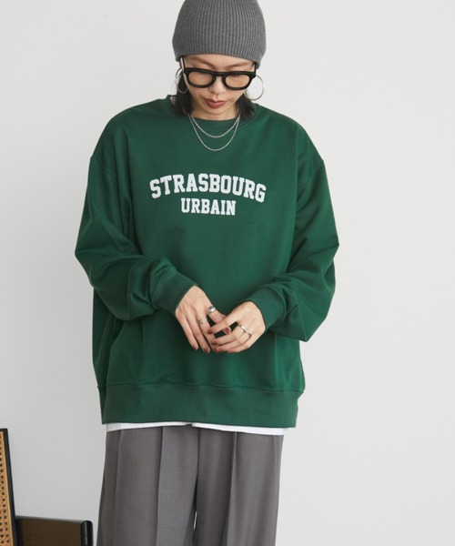 Auntie Rosa Holiday（アンティローザホリデー）の「アソートカレッジプリントスウェット（スウェット・レディース・ナチュラル/ネイビー/グリーン/ライトグレー・FREE）」の13枚目の写真