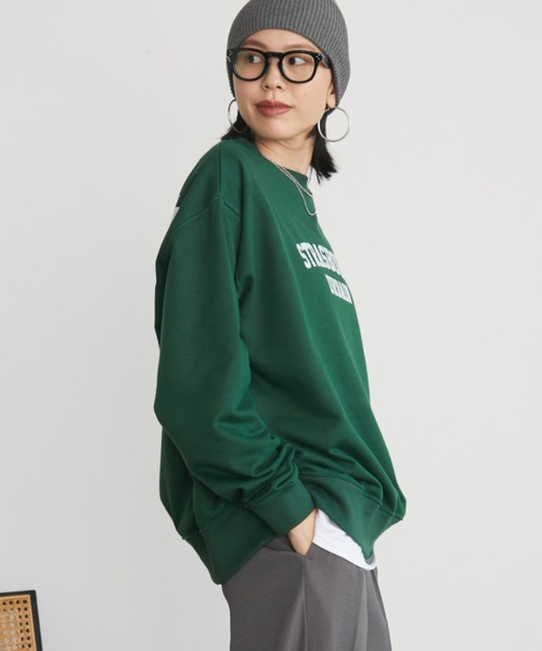 Auntie Rosa Holiday（アンティローザホリデー）の「アソートカレッジプリントスウェット（スウェット・レディース・ナチュラル/ネイビー/グリーン/ライトグレー・FREE）」の14枚目の写真