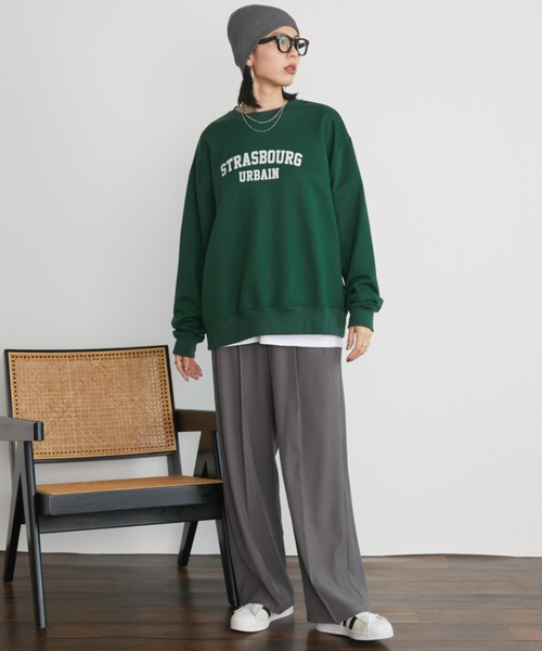 Auntie Rosa Holiday（アンティローザホリデー）の「アソートカレッジプリントスウェット（スウェット・レディース・ナチュラル/ネイビー/グリーン/ライトグレー・FREE）」の16枚目の写真