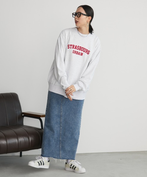 Auntie Rosa Holiday（アンティローザホリデー）の「アソートカレッジプリントスウェット（スウェット・レディース・ナチュラル/ネイビー/グリーン/ライトグレー・FREE）」の8枚目の写真