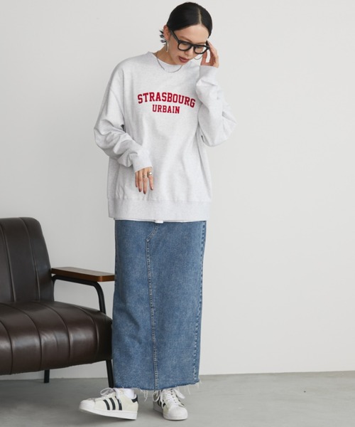 Auntie Rosa Holiday（アンティローザホリデー）の「アソートカレッジプリントスウェット（スウェット・レディース・ナチュラル/ネイビー/グリーン/ライトグレー・FREE）」の7枚目の写真