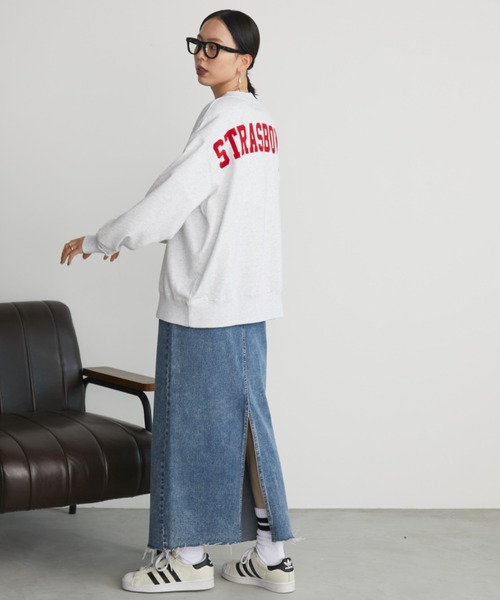 Auntie Rosa Holiday（アンティローザホリデー）の「アソートカレッジプリントスウェット（スウェット・レディース・ナチュラル/ネイビー/グリーン/ライトグレー・FREE）」の9枚目の写真