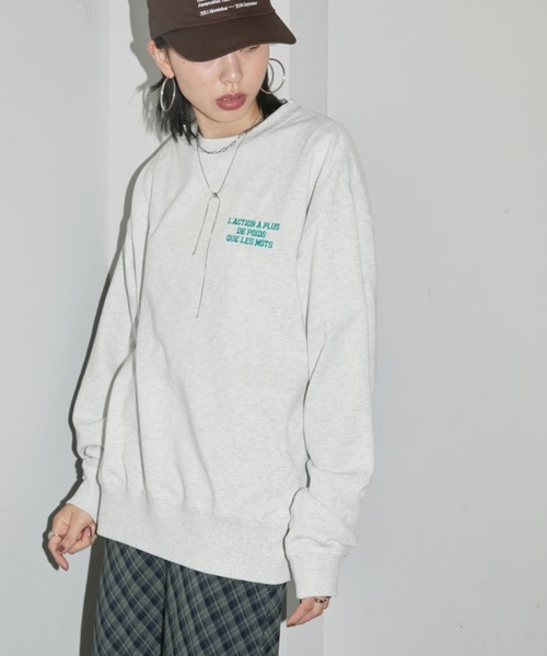 Auntie Rosa Holiday（アンティローザホリデー）の「アソートカレッジプリントスウェット（スウェット・レディース・ナチュラル/ネイビー/グリーン/ライトグレー・FREE）」の22枚目の写真