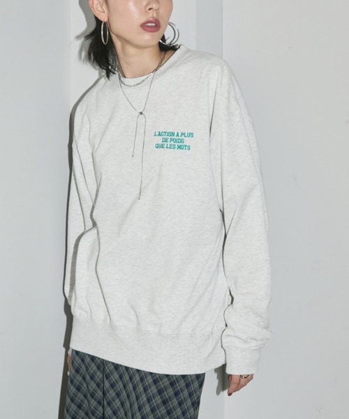 Auntie Rosa Holiday（アンティローザホリデー）の「アソートカレッジプリントスウェット（スウェット・レディース・ナチュラル/ネイビー/グリーン/ライトグレー・FREE）」の20枚目の写真