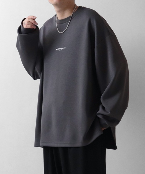 Confirm（コンファーム）の「ドレープとろみ オーバーサイズ ワンポイント / フロントプリント / バックプリント ビッグシルエット ダンボールニット プルオーバースウェット【Confirm】（スウェット・メンズ・ブラック/グレー系その他/ブラック系その他2/グレー系2/グレー/チャコールグレー/ブラック系その他/グレー系/ホワイト系その他2/ホワイト/ホワイト系その他/グレー系その他2・M/L）」の11枚目の写真