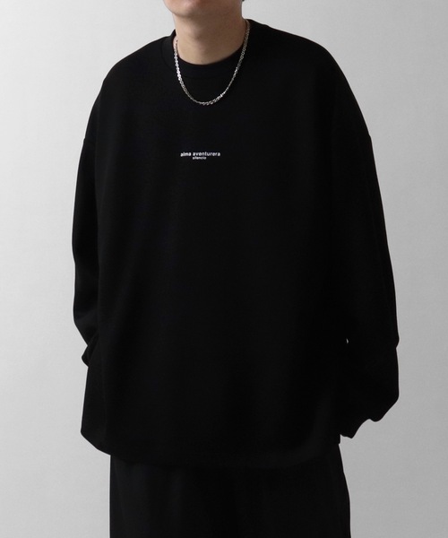 Confirm（コンファーム）の「ドレープとろみ オーバーサイズ ワンポイント / フロントプリント / バックプリント ビッグシルエット ダンボールニット プルオーバースウェット【Confirm】（スウェット・メンズ・ブラック/グレー系その他/ブラック系その他2/グレー系2/グレー/チャコールグレー/ブラック系その他/グレー系/ホワイト系その他2/ホワイト/ホワイト系その他/グレー系その他2・M/L）」の6枚目の写真