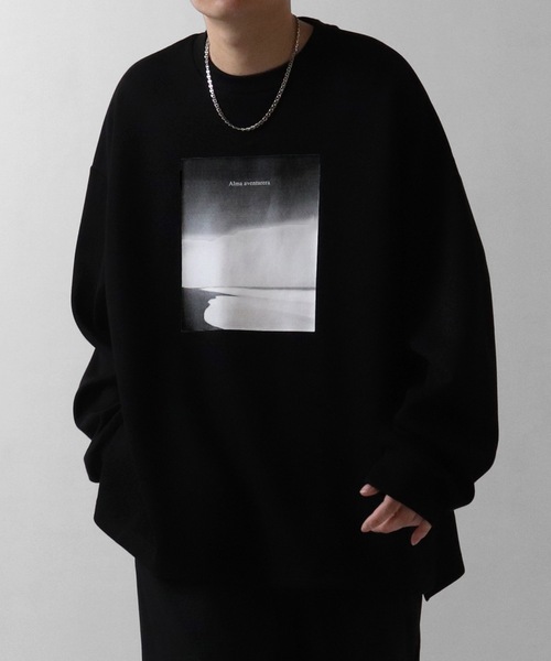 Confirm（コンファーム）の「ドレープとろみ オーバーサイズ ワンポイント / フロントプリント / バックプリント ビッグシルエット ダンボールニット プルオーバースウェット【Confirm】（スウェット・メンズ・ブラック/グレー系その他/ブラック系その他2/グレー系2/グレー/チャコールグレー/ブラック系その他/グレー系/ホワイト系その他2/ホワイト/ホワイト系その他/グレー系その他2・M/L）」の5枚目の写真