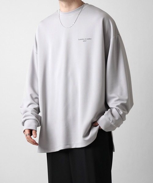 Confirm（コンファーム）の「ドレープとろみ オーバーサイズ ワンポイント / フロントプリント / バックプリント ビッグシルエット ダンボールニット プルオーバースウェット【Confirm】（スウェット・メンズ・ブラック/グレー系その他/ブラック系その他2/グレー系2/グレー/チャコールグレー/ブラック系その他/グレー系/ホワイト系その他2/ホワイト/ホワイト系その他/グレー系その他2・M/L）」の21枚目の写真
