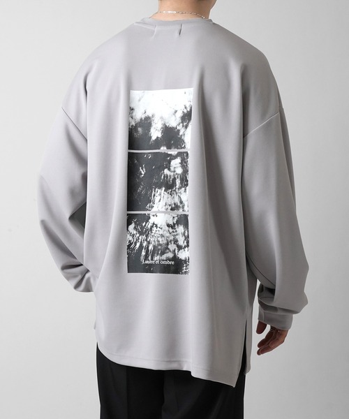 Confirm（コンファーム）の「ドレープとろみ オーバーサイズ ワンポイント / フロントプリント / バックプリント ビッグシルエット ダンボールニット プルオーバースウェット【Confirm】（スウェット・メンズ・ブラック/グレー系その他/ブラック系その他2/グレー系2/グレー/チャコールグレー/ブラック系その他/グレー系/ホワイト系その他2/ホワイト/ホワイト系その他/グレー系その他2・M/L）」の16枚目の写真