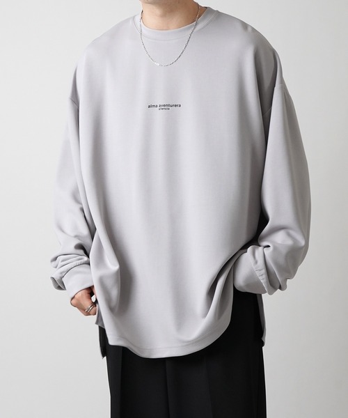 Confirm（コンファーム）の「ドレープとろみ オーバーサイズ ワンポイント / フロントプリント / バックプリント ビッグシルエット ダンボールニット プルオーバースウェット【Confirm】（スウェット・メンズ・ブラック/グレー系その他/ブラック系その他2/グレー系2/グレー/チャコールグレー/ブラック系その他/グレー系/ホワイト系その他2/ホワイト/ホワイト系その他/グレー系その他2・M/L）」の19枚目の写真