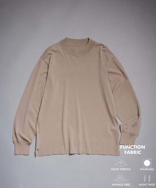 EDIFICE（エディフィス）の「”MULTI FUNCTION” モックネックニット（ニット/セーター・メンズ・チャコールグレー/ブラック/ベージュ/ネイビー/サックスブルー・SMALL/MEDIUM/LARGE）」の3枚目の写真