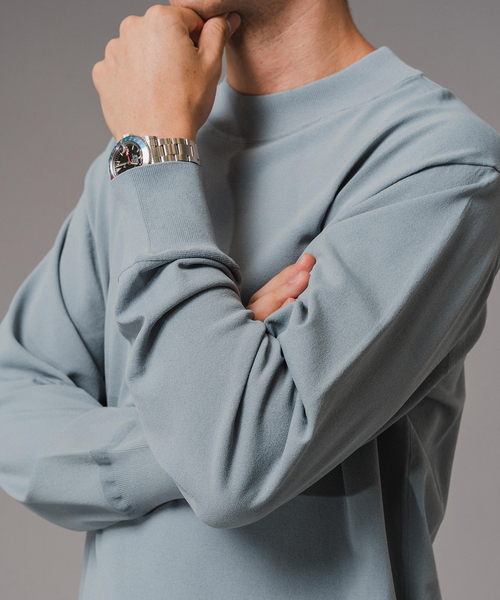 EDIFICE（エディフィス）の「”MULTI FUNCTION” モックネックニット（ニット/セーター・メンズ・チャコールグレー/ブラック/ベージュ/ネイビー/サックスブルー・SMALL/MEDIUM/LARGE）」の18枚目の写真