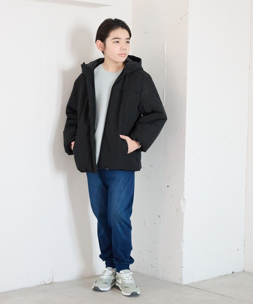 GLOBAL WORK(グローバルワーク)の「ライトウォームスマートブルゾン/115704(ブルゾン・キッズ・カーキ/ブラック/ベージュ×ブラック・120cm/130cm/140cm/150cm/160cm/170cm)」の17枚目の写真