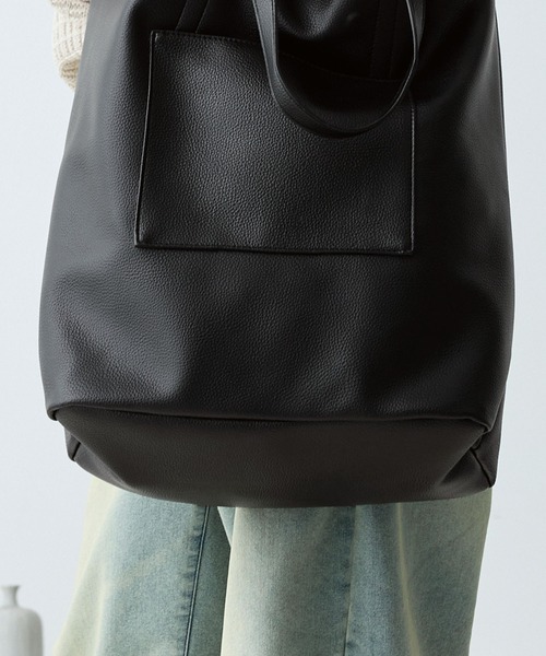 MONO-MART（モノマート）の「マルチWAYビッグショルダートートバッグ（トートバッグ・レディース・ブラック・FREE）」の11枚目の写真
